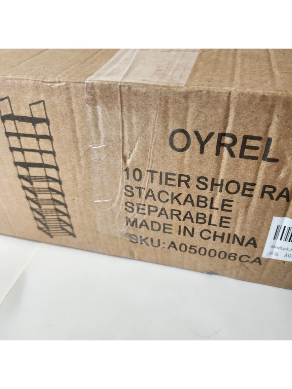 OYREL 10 Tier Shoe Rack Stackable Separable Black Metal Storage Organizer - Picture 2 of 5